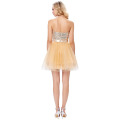 Starzz Strapless Fawn Sequined Tulle Ball Short Cocktail Soirée Prom Party Robe 8 Taille US 2 ~ 16 ST000114-2